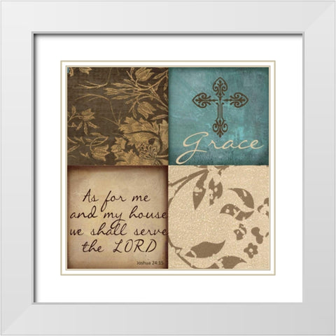 GRACE White Modern Wood Framed Art Print with Double Matting by Greene, Taylor