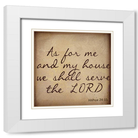 THE LORD White Modern Wood Framed Art Print with Double Matting by Greene, Taylor