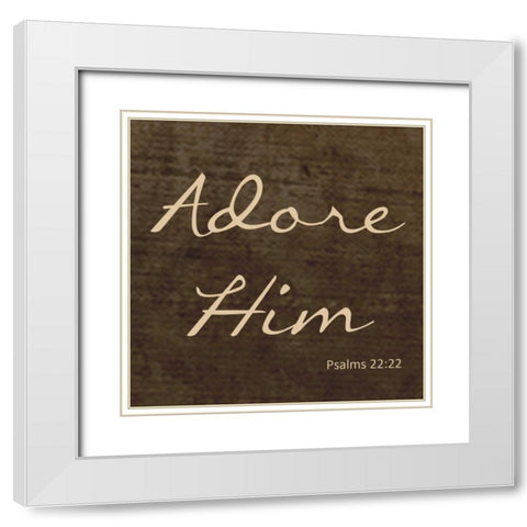 ADORE White Modern Wood Framed Art Print with Double Matting by Greene, Taylor