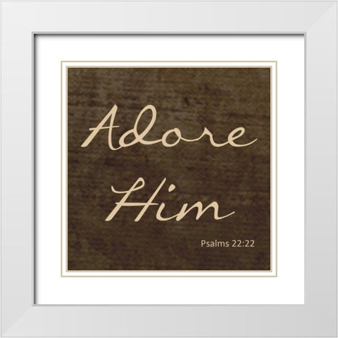 ADORE White Modern Wood Framed Art Print with Double Matting by Greene, Taylor