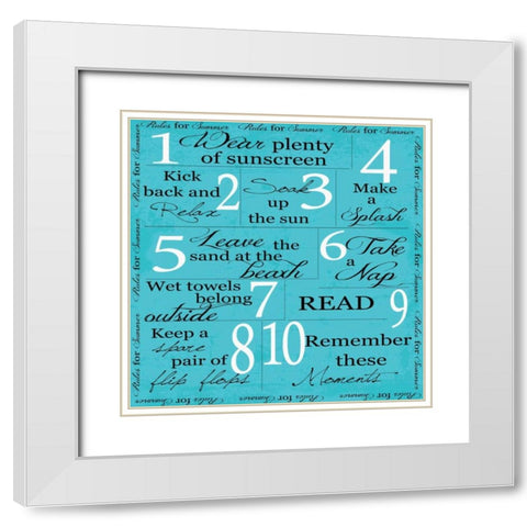 JUNE -SUMMER White Modern Wood Framed Art Print with Double Matting by Greene, Taylor