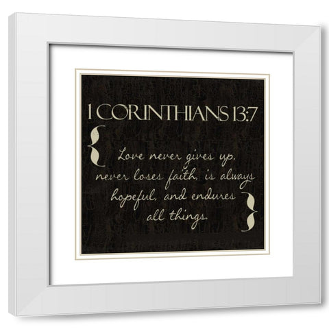 Love in Beige White Modern Wood Framed Art Print with Double Matting by Greene, Taylor