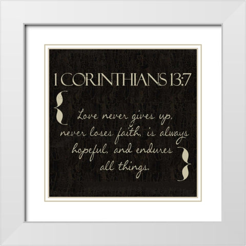 Love in Beige White Modern Wood Framed Art Print with Double Matting by Greene, Taylor