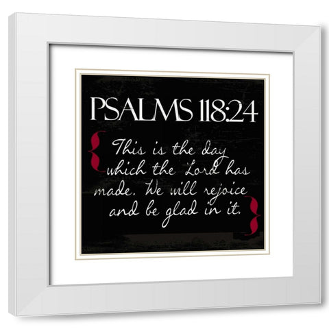 Psalms 118-24 White White Modern Wood Framed Art Print with Double Matting by Greene, Taylor