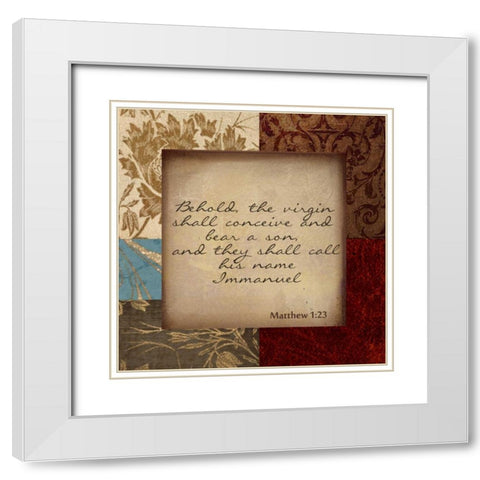 BEHOLD White Modern Wood Framed Art Print with Double Matting by Greene, Taylor