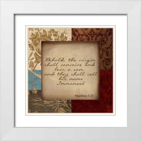 BEHOLD White Modern Wood Framed Art Print with Double Matting by Greene, Taylor