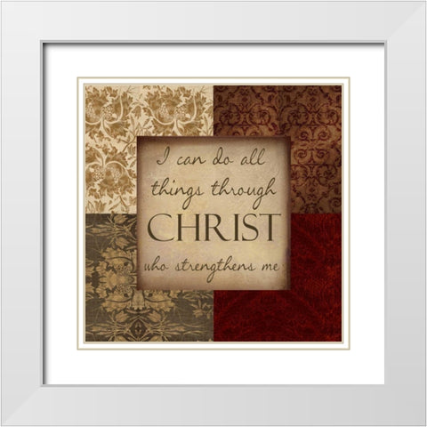 I CAN DO ALL THINGS 2 White Modern Wood Framed Art Print with Double Matting by Greene, Taylor