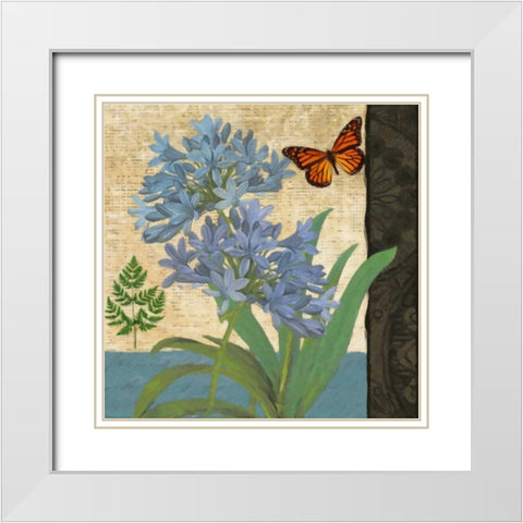 FLORAL I White Modern Wood Framed Art Print with Double Matting by Greene, Taylor