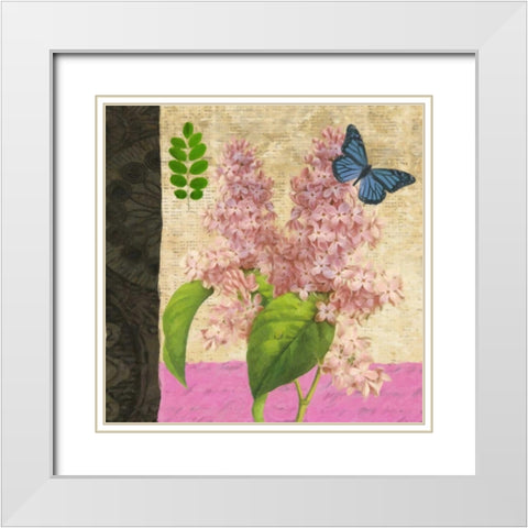 FLORAL II White Modern Wood Framed Art Print with Double Matting by Greene, Taylor