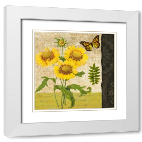 FLORAL III White Modern Wood Framed Art Print with Double Matting by Greene, Taylor