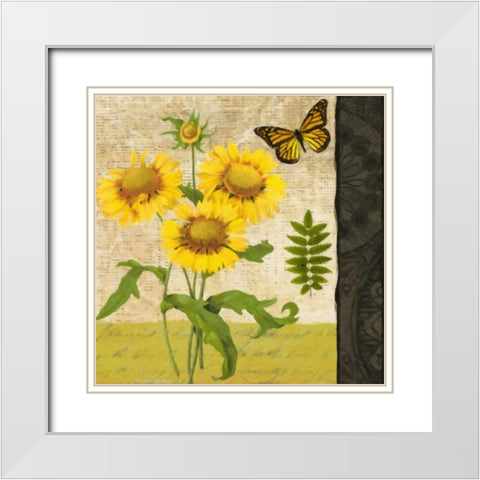 FLORAL III White Modern Wood Framed Art Print with Double Matting by Greene, Taylor