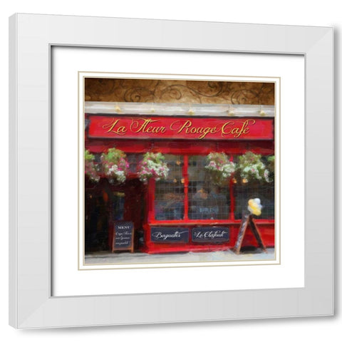 Cafe White Modern Wood Framed Art Print with Double Matting by Greene, Taylor