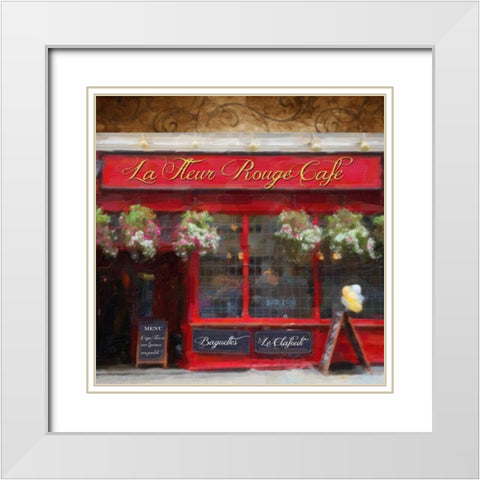 Cafe White Modern Wood Framed Art Print with Double Matting by Greene, Taylor