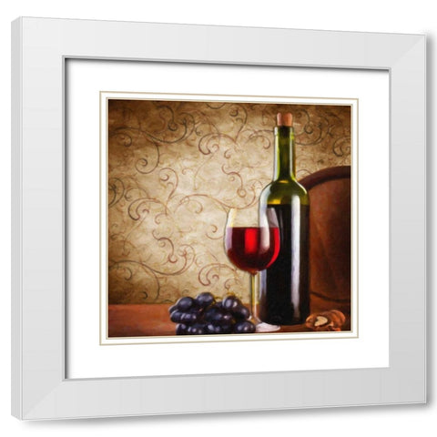 Wine II White Modern Wood Framed Art Print with Double Matting by Greene, Taylor