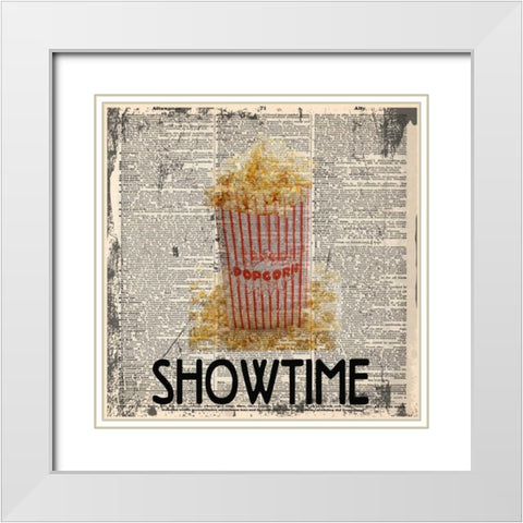 SHOWTIME White Modern Wood Framed Art Print with Double Matting by Greene, Taylor