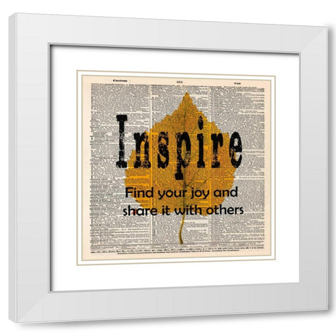 INSPIRE White Modern Wood Framed Art Print with Double Matting by Greene, Taylor