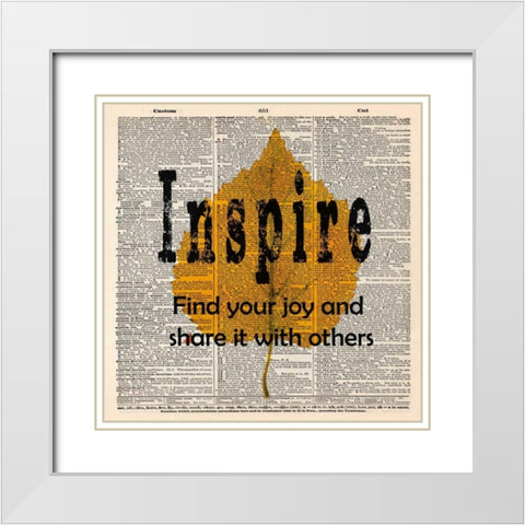 INSPIRE White Modern Wood Framed Art Print with Double Matting by Greene, Taylor