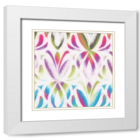 COLORFUL MOTIF IV White Modern Wood Framed Art Print with Double Matting by Greene, Taylor