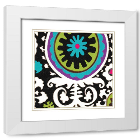 COLORFUL MOTIF VI White Modern Wood Framed Art Print with Double Matting by Greene, Taylor