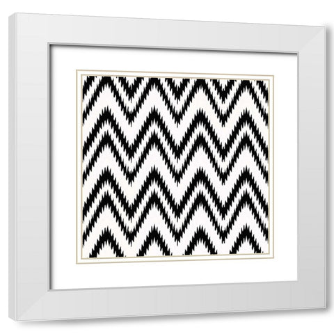 CHEVRON I White Modern Wood Framed Art Print with Double Matting by Greene, Taylor