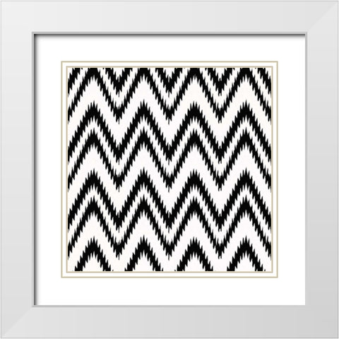CHEVRON I White Modern Wood Framed Art Print with Double Matting by Greene, Taylor