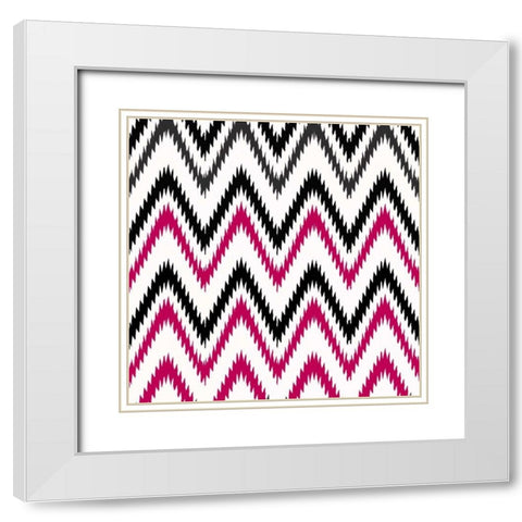 CHEVRON II White Modern Wood Framed Art Print with Double Matting by Greene, Taylor