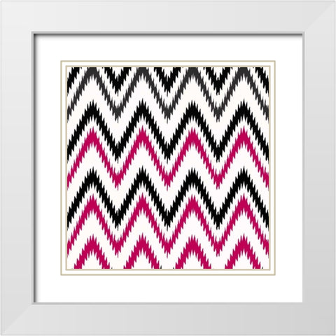 CHEVRON II White Modern Wood Framed Art Print with Double Matting by Greene, Taylor