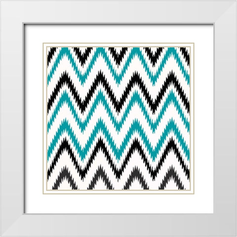 CHEVRON IV White Modern Wood Framed Art Print with Double Matting by Greene, Taylor