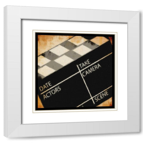 CLAPBOARD White Modern Wood Framed Art Print with Double Matting by Greene, Taylor