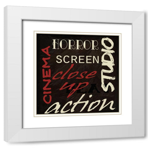 CLOSE UP TYPOGRAPHY White Modern Wood Framed Art Print with Double Matting by Greene, Taylor