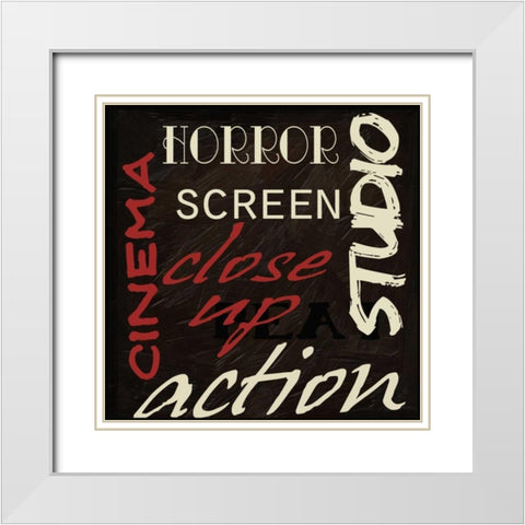 CLOSE UP TYPOGRAPHY White Modern Wood Framed Art Print with Double Matting by Greene, Taylor