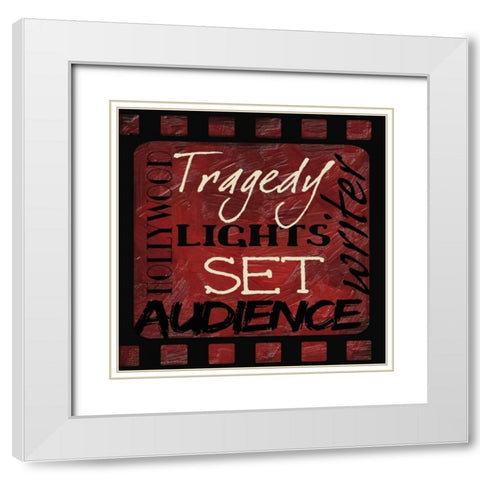 LIGHTS SET TYPOGRAPHY White Modern Wood Framed Art Print with Double Matting by Greene, Taylor