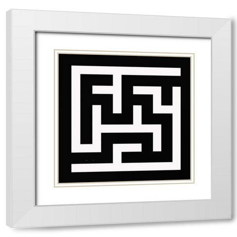 LABYRINTH I A White Modern Wood Framed Art Print with Double Matting by Greene, Taylor