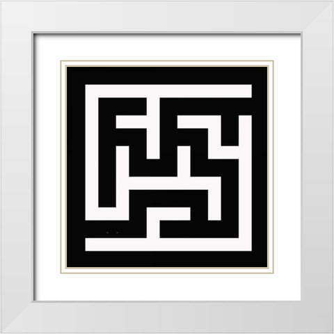 LABYRINTH I A White Modern Wood Framed Art Print with Double Matting by Greene, Taylor
