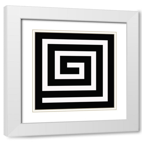 LABYRINTH II C White Modern Wood Framed Art Print with Double Matting by Greene, Taylor