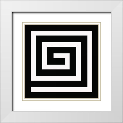 LABYRINTH II C White Modern Wood Framed Art Print with Double Matting by Greene, Taylor