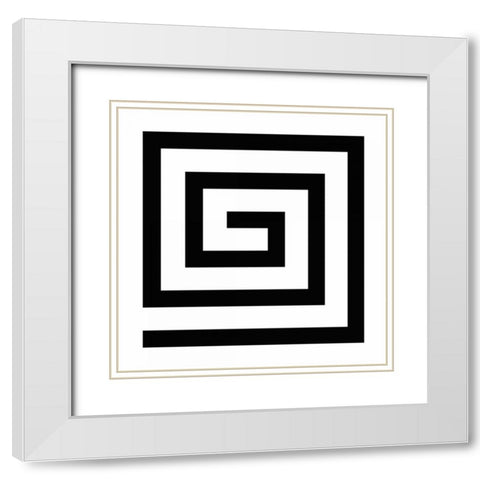 LABYRINTH II White Modern Wood Framed Art Print with Double Matting by Greene, Taylor