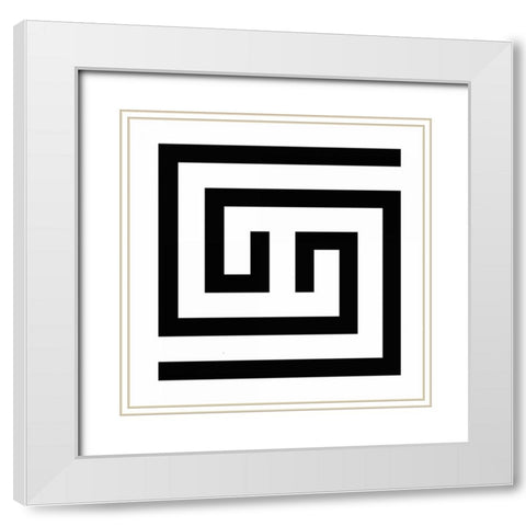 LABYRINTH III White Modern Wood Framed Art Print with Double Matting by Greene, Taylor