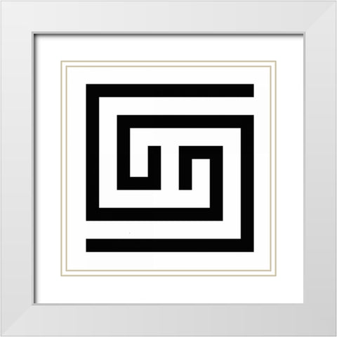 LABYRINTH III White Modern Wood Framed Art Print with Double Matting by Greene, Taylor