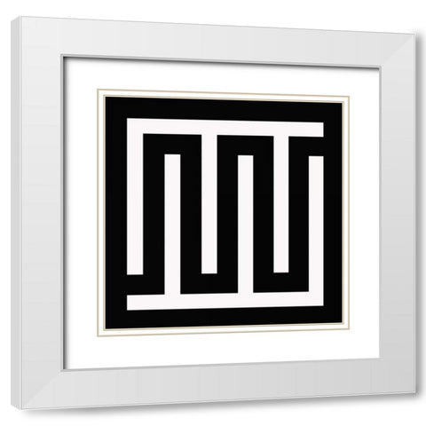 LABYRINTH IV G White Modern Wood Framed Art Print with Double Matting by Greene, Taylor