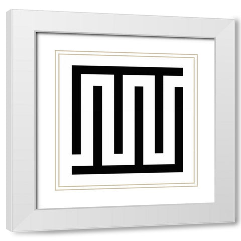 LABYRINTH IV White Modern Wood Framed Art Print with Double Matting by Greene, Taylor