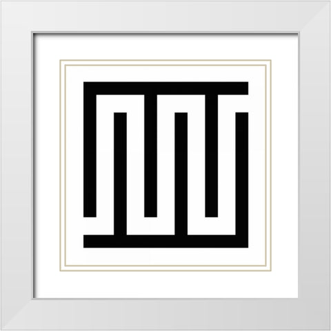 LABYRINTH IV White Modern Wood Framed Art Print with Double Matting by Greene, Taylor