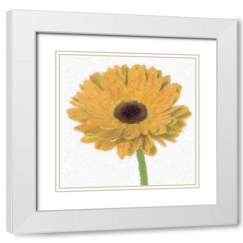 GERBER White Modern Wood Framed Art Print with Double Matting by Greene, Taylor