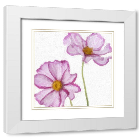 PLUM FLORAL PAIR White Modern Wood Framed Art Print with Double Matting by Greene, Taylor