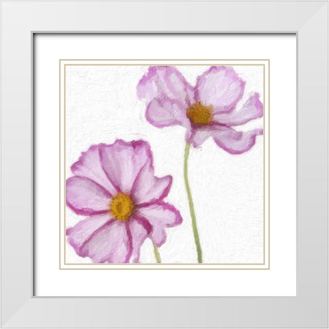 PLUM FLORAL PAIR White Modern Wood Framed Art Print with Double Matting by Greene, Taylor