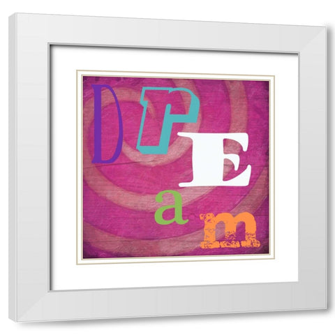 DREAM White Modern Wood Framed Art Print with Double Matting by Greene, Taylor