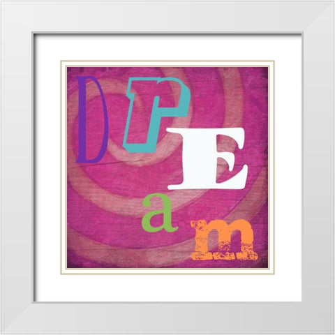 DREAM White Modern Wood Framed Art Print with Double Matting by Greene, Taylor