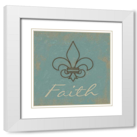 Faith White Modern Wood Framed Art Print with Double Matting by Greene, Taylor