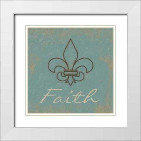 Faith White Modern Wood Framed Art Print with Double Matting by Greene, Taylor