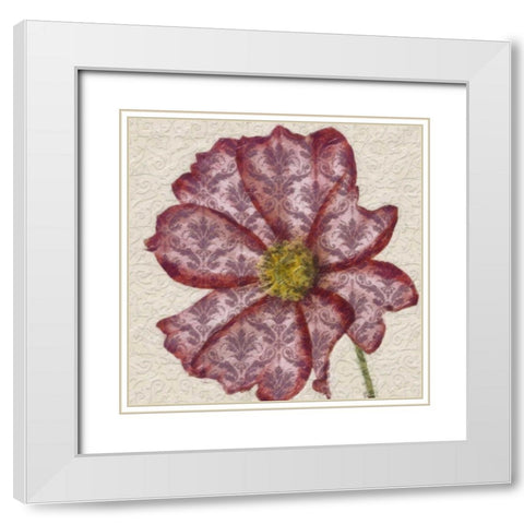 PATTEREND RED PETALS II White Modern Wood Framed Art Print with Double Matting by Greene, Taylor